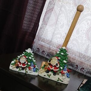 Festive Santa and Reindeer Holiday Decor Set